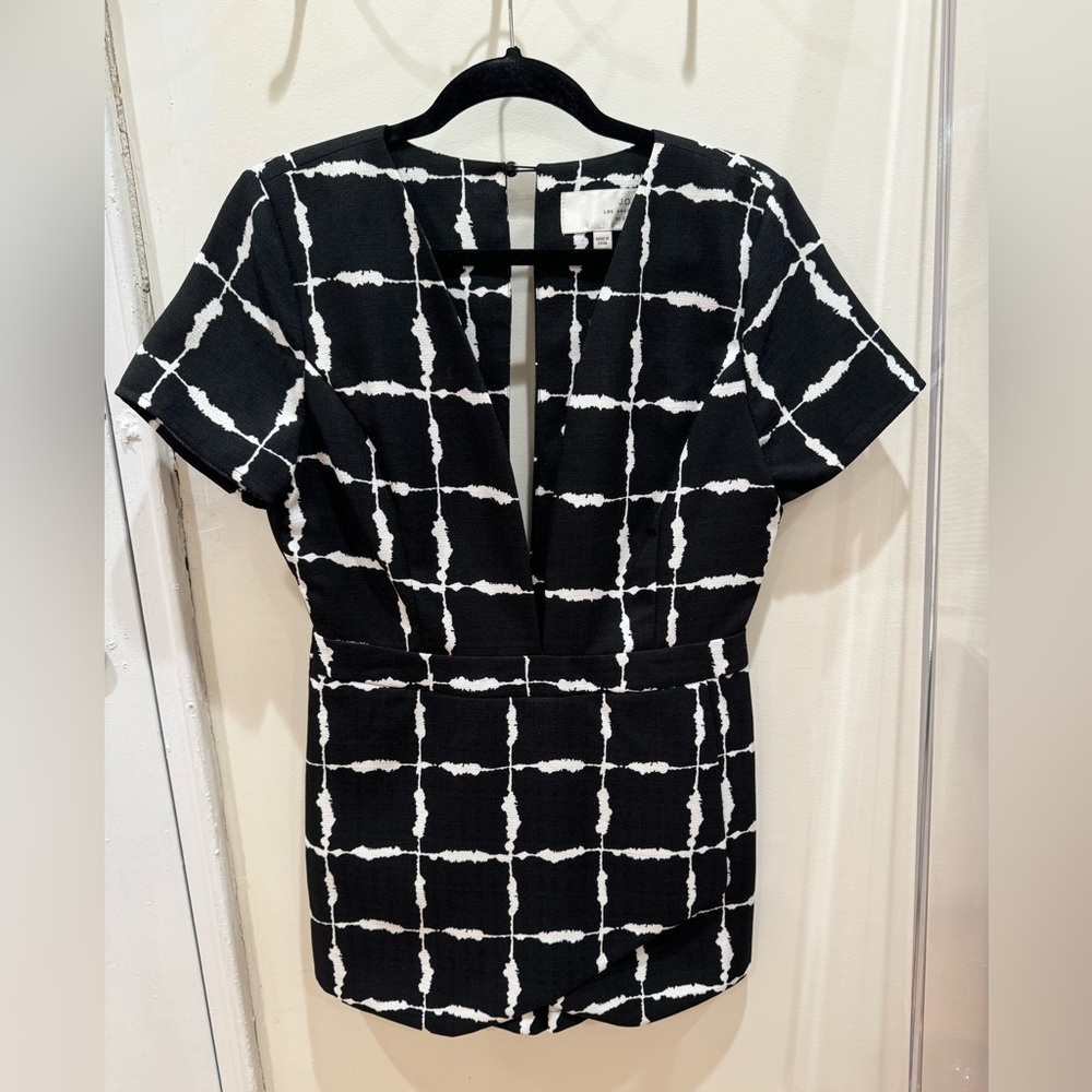 JOA Los Angeles Black and White Romper.